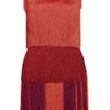 Lanvin Tiered Fringed Silk Satin Dress in Red (multi) - Lyst