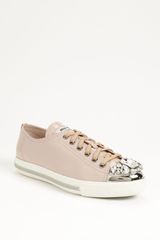 Miu Miu Crystal Cap Toe Sneaker
