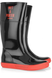 Moschino Cheap & Chic Wetàporter Patentrubber Boots - Lyst