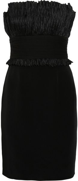 Notte By Marchesa Pleated Silkcrepe Dress - Lyst