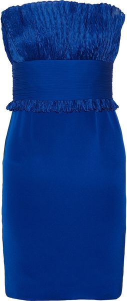 Notte By Marchesa Crinkled Silkorganza and Jersey Dress - Lyst