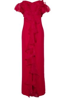 Notte By Marchesa Ruffled Silk Chiffon and Organza Gown - Lyst