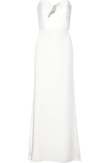 Notte By Marchesa Strapless Silk Gown - Lyst