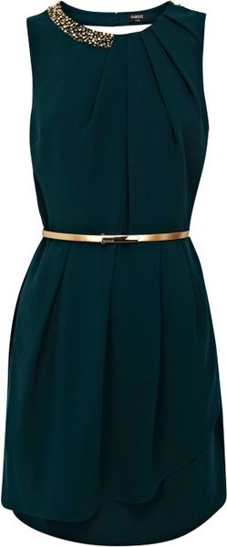 Oasis Paloma Embellished Dress - Lyst