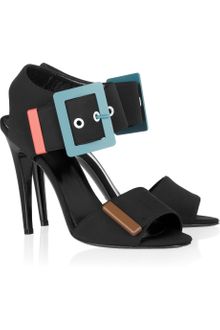 Pierre Hardy Metaltrimmed Neoprene and Leather Sandals - Lyst