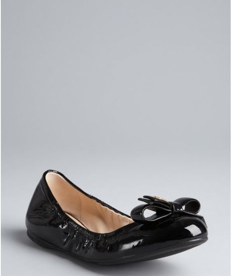 prada ballerina flats with bow