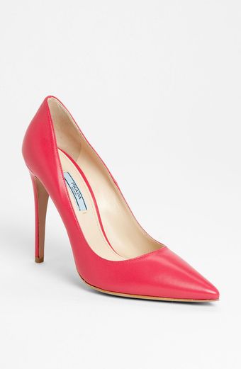 Prada Pointed Toe Pump - Lyst