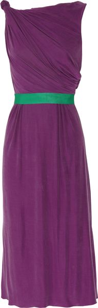 Roksanda Ilincic Washed Satin Jersey Dress - Lyst