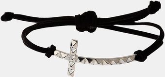 Topman Studded Cross Cord Bracelet - Lyst