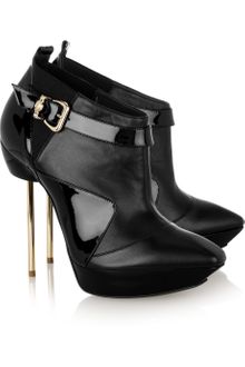 Versace Pinheeled Nappa Leather Ankle Boots - Lyst