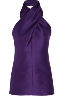 Yves Saint Laurent Silkorganza Halterneck Top - Lyst