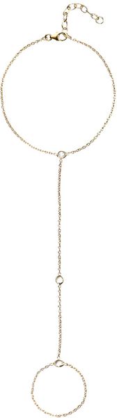 Zara Simon Bejewelled Linked Bracelet Ring - Lyst