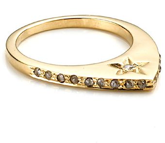 Zara Simon Gold Diamond Tiara Star Ring - Lyst