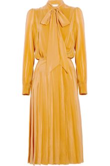 Chloé Silkcrepe Pussybow Dress - Lyst