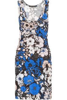Christopher Kane Floral Print Stretch-jersey Mini Dress - Lyst