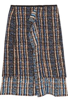 Marni Bouclé Woolblend and Silk Skirt - Lyst