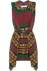 Marni Printed Silkcrepe Top
