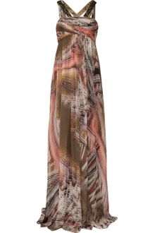 Matthew Williamson Agate Silk Chiffon Gown - Lyst