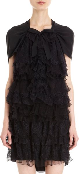 Nina Ricci Tiered Lace Dress - Lyst