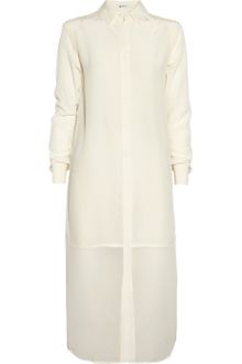 T By Alexander Wang Paneled Silk-Crepe Shirt Dress - Lyst