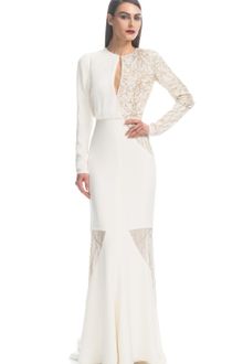 Bibhu Mohapatra Embroidered Asymmetric Gold Filigree Gown - Lyst