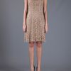 Dolce & Gabbana Sleeveless Lace Dress in Gold - Lyst