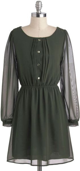 ModCloth Olive Elegance Dress - Lyst