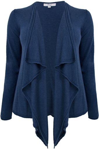 Ann Harvey Dark Blue Edge To Edge Cardigan - Lyst