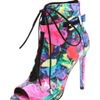 B Brian Atwood Linford Floral Booties in Multicolor (pink) - Lyst