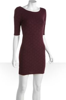 Free People Berry Stretch Textured Knit Scoop Back Short Sleeve Dress - Lyst