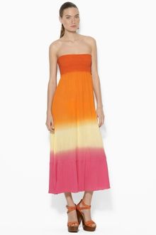 Ralph Lauren Blue Label Horizon Ombré Smocked Dress - Lyst