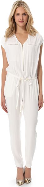 Rebecca Taylor Pebbled Crepe Jumpsuit - Lyst