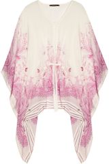 Roberto Cavalli Printed Silkchiffon Kaftanstyle Top