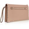 Valentino Rockstud Leather Clutch in Pink (blush) - Lyst
