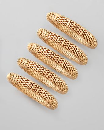 Cara Accessories Stretchy Chain Bracelets Set Of Five - Lyst