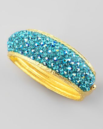 Jose & Maria Barrera Pave Crystal Cuff Light Blue - Lyst