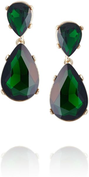 Kenneth Jay Lane Goldtone Crystal Drop Earrings - Lyst