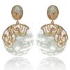 Alexis Bittar Mauritius Lace Imi Aqua Disc Earrings in Gold (aqua/gold) - Lyst