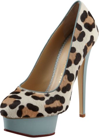 Charlotte Olympia Polly Leopard Print Calf Hair Pumps - Lyst