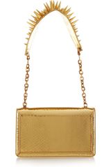 Christian Louboutin Artemis Spiked Python Shoulder Bag