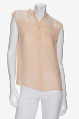 Equipment Exclusive Diem Raw Edge Sleeveless Blouse