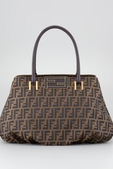 Fendi Mia Large Zucca Bag Tobacco - Lyst