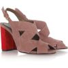 Marni Twotone Suede Sandals in Red - Lyst