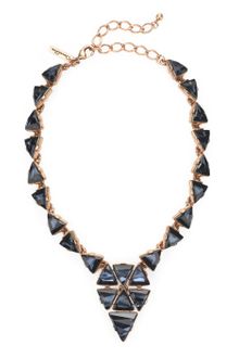 Oscar de la Renta Triangle Motif Swarovski Necklace - Lyst