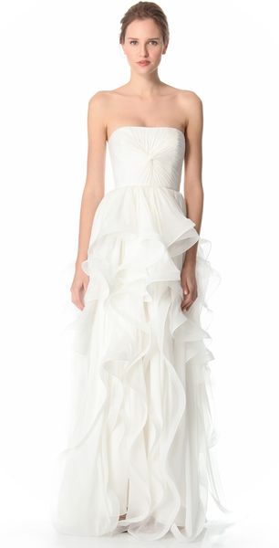 Reem Acra Lilac Gown - Lyst