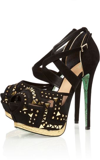 Topshop Stud Lightning Platform Sandals By Cjg - Lyst