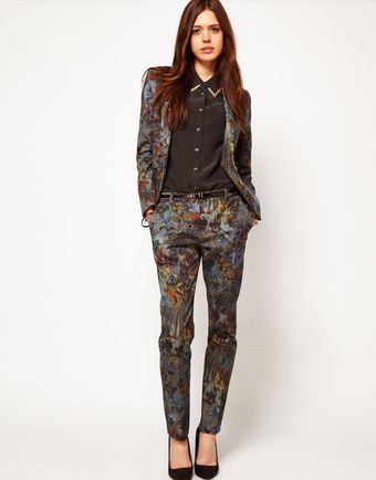 ASOS Collection Premium Floral Printed Trouser - Lyst