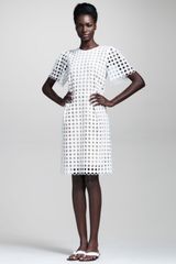 Chloé Short Sleeve Allover Eyelet Dress