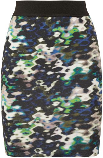 Cut25 Printed Jersey Mini Skirt - Lyst