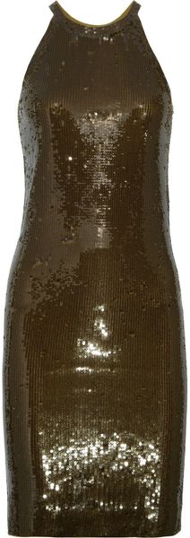 Donna Karan New York Sequined Knitted Cashmere and Silkblend Dress - Lyst